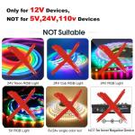 12V Power Supply with Switch for LED Lights