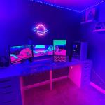 USB Powered Saturn Neon Sign for Room Decor