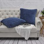 Striped Faux Fur Euro Throw Pillow Covers - Set of 2