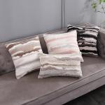 Boho Faux Fur Throw Pillow Covers - Set of 2