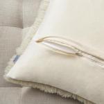 Set of 2 Beige Faux Fur Pillow Covers