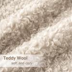 Set of 2 Beige Faux Fur Throw Pillow Covers