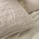 Fluffy Ivory Throw Pillow Covers Set of 2