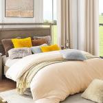 Set of 2 Beige Faux Fur Pillow Covers