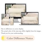 Beige Faux Fur Lumbar Pillow Cover 14 x 36