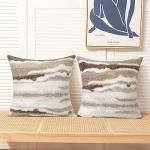 Set of 2 Faux Fur Decorative Pillow Covers