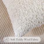 Beige Faux Fur Lumbar Pillow Cover 14 x 36