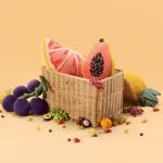 Papaya Shaped Throw Pillow for Couch and Bed