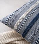 Cethom Navy Blue Boho Lumbar Pillow Cover