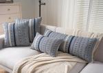 Cethom Navy Blue Boho Lumbar Pillow Cover