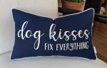 Dog Kisses Fix Everything Lumbar Pillow Cover
