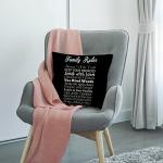 Family Rules Decorative Throw Pillow Cover 18x18