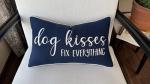 Dog Kisses Fix Everything Lumbar Pillow Cover