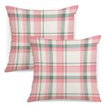 Christmas Pillow Covers Set of 2 in Pink & Sage