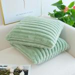 Pack of 2 Sage Green Faux Fur Pillow Covers