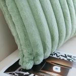 Pack of 2 Sage Green Faux Fur Pillow Covers