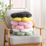 Sage Green Daisy Flower Shaped Throw Pillow