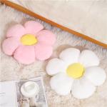 Sage Green Daisy Flower Shaped Throw Pillow