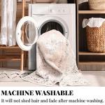 MUJOO Pink Boho Area Rug - Washable & Non-Slip