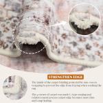 MUJOO Pink Boho Area Rug - Washable & Non-Slip