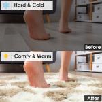 Beige and Cream Furry Area Rug, 2x3 Feet