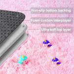 Pink Fluffy Area Rug for Bedroom or Living Room