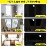 Portable 100% Blackout Window Curtain Shades 118"x57
