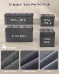 SONGMICS Set of 2 Folding Storage Ottomans