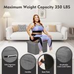 Dark Gray Storage Ottoman with Padded Seat