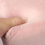 Pink Velvet Storage Ottoman with Seat Back