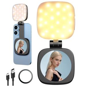 Portable Mini Ring Light with Mirror for iPhone