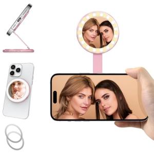 3-in-1 Magnetic Selfie Mirror with LED Light