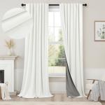 Extra Long Ivory Blackout Curtains for Large Windows