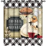 Vintage Chef Blackout Curtains, 2 Panels