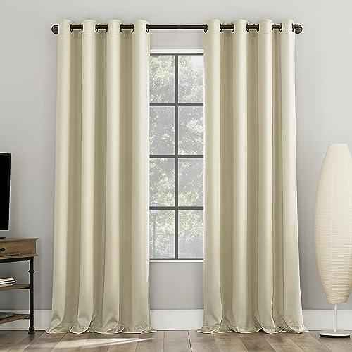 Sun Zero Nordic 100% blackout curtain panel pair
