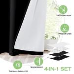KGORGE 4-in-1 Blackout Soundproof Curtains, 2 Panels
