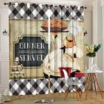Vintage Chef Blackout Curtains, 2 Panels