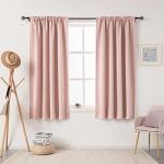 Blush Pink Thermal Blackout Curtains - Set of 2