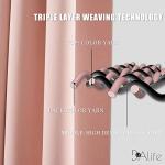 Blush Pink Thermal Blackout Curtains - Set of 2
