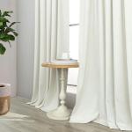 Extra Long Ivory Blackout Curtains for Large Windows