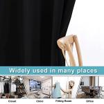 RYB HOME Black Portable Room Divider Curtain