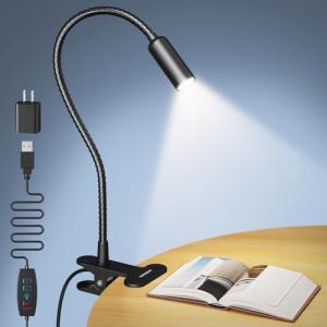 Clip-On LED Book Light with Adjustable Brightness