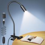 Clip-On LED Book Light with Adjustable Brightness