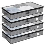 Fixwal 4 Pack Underbed Storage Bins for Clothes