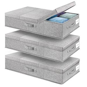 Underbed Storage Bins 3-Pack with Lids