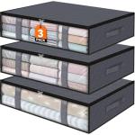 3-Pack Foldable Storage Bins for Clothes