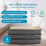 Underbed Storage Bins with Strong Handles - 3 Pack
