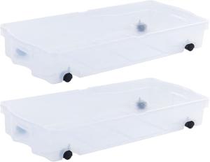 Rubbermaid Under Bed Wheeled Storage Bins 2-Pack