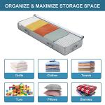 Under Bed Storage Bins with Dividers - 2 Pack