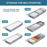 Under Bed Storage Bins with Dividers - 2 Pack